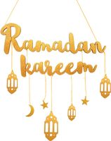 Ramadan Kareem Buchstaben,Eid Mubarak Dekoration,Holz Anhänger Ornament Ramadan,Ramadan Dekoration,Holz Anhänger Ornament,Holz Mond Sterne Anhänger,Hängende Dekoration für Ramadan Festival