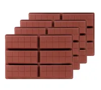 4 Stück,Schokoladenform Silikon Schokoladentafel Form Pralinenförmchen Schokolade Form für Schokolade Praline Süßigkeiten