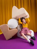 Wigiwama Cloud Chair / Kindersessel, Farbe:Toffee