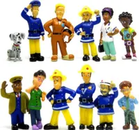 12 pc / set Feuerwehrmann Sam Nette Karikatur PVC Action Figure Puppe Spielzeug für Kinder Pädagogische Mode Feuerwehrmann Puppe