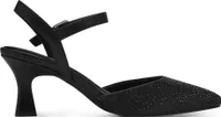 MARCO TOZZI Damen Slingpumps by GMK geschwungener Absatz Glitzer 2-89600-42, Größe:41 EU, Farbe:Schwarz