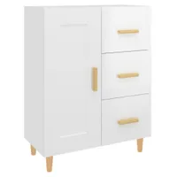 vidaXL Kredens biały wysoki połysk 69,5x34x90 cm materiał drewnopochodny