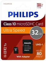 Philips Micro-SDHC-Card 32GB  Class 10, UHS-I U1, incl. Adapter
