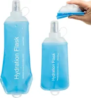 2Stk 500ML/250ML Weiche Trinkflasche, faltbar, weich, für Radfahren, Marathon, Laufen, Wandern