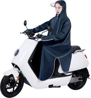 INF Pončo do deště s rukávy / Pláštěnka na moped, skútr, kolo Modrý