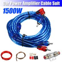 1500W 8GA Car Amplifier Wiring Kit Audio Subwoofer Sub Power AMP RCA Cable Fuse
