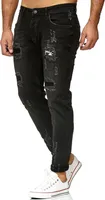 Red Bridge Herren Jeans Hose Regular-Fit Ripped Frayed Destroyed Weapon Choice Schwarz W30 L34