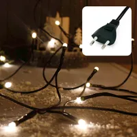 20-tlg. LED-Lichterkette ww, Kabel grün