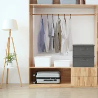 vidaXL Úložné boxy 2 ks látka 50x30x25 cm antracit