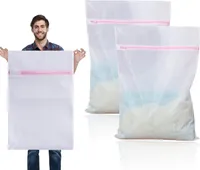2 Stück Wäschenetz Groß, überdimensioniert Wäschebeutel 90 x 90 cm, XXL, Wäschenetz für Waschmaschine, Wäschesack kann verwendet werden