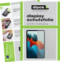 2x Schutzfolie für Samsung Galaxy Tab S7 Plus matt Displayschutzfolie Folie Display Schutz dipos