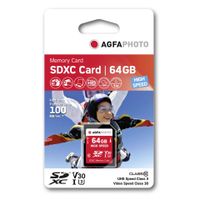 AgfaPhoto - Flash-Speicherkarte - 64 GB - Class 10 - SDXC UHS-I