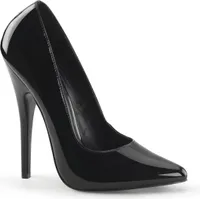 DOMINA-420 Damen Pumps von Devious, Schwarz Lack , EU 46, US 16