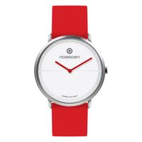 Noerden Life 2 Hybrid-Smartwatch mit Silikonarmband, Aktivitätstracker – Rot