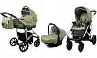 BabyLux® Largo | 3in1 Kinderwagen Bambimo | Fern Leaf | Kombikinderwagen | Kinderwagenset | Buggy +