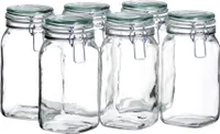 Mäser 113966 Gothika Einmachglas, Einweckglas, 1,45l, mit Bügelverschluss, klar (6er Pack)