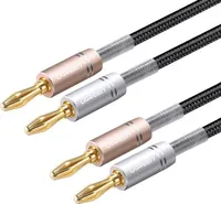 Ugreen 1 Meter Zweikanal-Lautsprecherkabel mit Bananenstecker Kabel Adapter