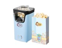 Bestron Popcornmaker, Turbo-Popcorn in unter 2 Minuten, Popcornmaschine mit Heißlufttechnologie, inkl. 10x Popcorntüten & integrierten Messbecher, Sweet Dreams Kollektion, Farbe: Blau