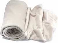 Minky Pletená látka Hladký vzor Krémová 50 x 160 cm