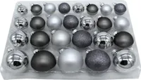 Weihnachts-Kugel Mix Paket 52 Stück silber