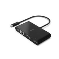 Belkin USB-C auf Gigabit-Ethern. HDMI/VGA/USB-A-Adapter, schwarz