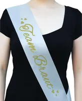 Oblique Unique Schärpe Team Braut JGA Junggesellinnenabschied Hen Party weiß schwarz