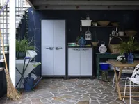Keter Lagerschrank mit Regalböden Titan Schwarz und Grau 182 cm