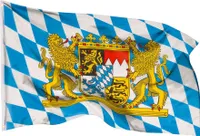 PHENO FLAGS Fahne Flagge Bayern Freistaat 90x150cm Wappen Löwen Ösen Hissflagge