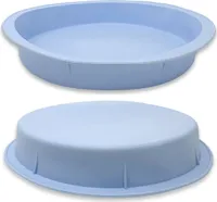 2er Set Silikon runde Backformen Ø 25 cm Quiche Tarte Pizza Kuchen Form Obstkuchen Käsekuchen