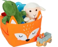 relaxdays Filz Aufbewahrungskorb mit Tiermotiv