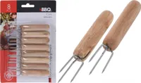 grillwerkzeug Maiskolbenhalter 20 cm Holz 8 Stück