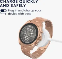 kwmobile USB Kabel Charger kompatibel mit Michael Kors GEN 6 / GEN 5e / GEN 5 / GEN 4 Watch / Skagen Falster 2 Ladekabel - Smart Watch Ersatzkabel -