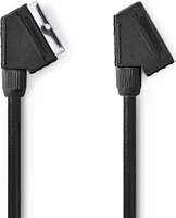 SCART-Kabel | SCART Stecker | SCART Buchse | Vernickelt | 480p | 2.00 m | Rund | PVC | Schwarz | Umschlag