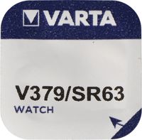 Varta 100x Watch V 379 Uhrenzelle Knopfzelle SR 521 SW V379 Silber-Oxid 14mAh 1,55 V 1er Blister