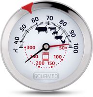 GOURMEO® 2-in-1 Fleischthermometer (Fleisch und Ofentemperatur) aus Edelstahl mi Bratenthermometer