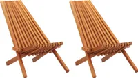 Skládací zahradní lehátka 2 ks masivní akáciové dřevo, 45975  HangarStore.cz