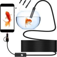Endoskopkamera mit IP67 6 LED Handy Endoskop Micro-USB Typ-C  Wasserdichte HD Rohrkamera Halbsteife Kabel Inspektionskamera Haken Magnet Android Retoo
