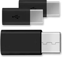 3x Micro USB Adapter USB Typ C Stecker wandelt USB 2.0 Typ B zu USB 3.1 Typ C
