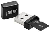 Goobay 95678 Kartenlesegerät USB 2.0, Schwarz - zum Lesen von Micro SD und SD Speicherkartenformaten