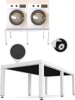 WassiStand Waschmaschinen Untergestell mit Griff - Waschmaschinenschrank - Unterbausockel - Waschmaschinenschränke - für Waschmaschine und Trockner