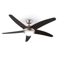 Klarstein Bolero - stropný ventilátor 2 v 1, 134 cm, 50 dB,  3 rýchlosti, orech