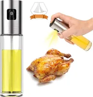 CBGGQ Olivenöl Sprüher, Öl Sprüher zum Kochen, BBQ Kochen Sprühflasche, Öl  Spritze, 7oz / 210ml Öl Sprayer Flasche für Küche, Kochen, BBQ, Backen,  Grillen, Braten, Pasta, Salat, mit Bürste (Schwarz) : 