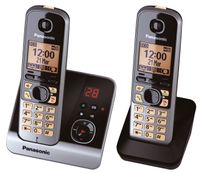 Panasonic Telefon KX-TG6722G, Schnurlos, Farbe: Schwarz