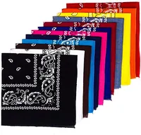 12 Stück Bandana Kopftuch Halstuch Nickituch Biker Tuch Motorad Tuch verschied. Farben Paisley Muster, Farbe wie abgebildet