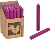 25 Stabkerzen Aubergine 180 x 22 mm Kerzenfarm Kerzen Candle