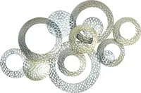 Formano extravagante Wanddeko Metall Design Kreise 74x46 cm