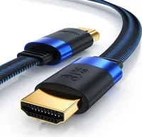 Primewire 8k HDMI Kabel 2.1 - Flachbandkabel Ultra High Speed II Ethernet, 8K UHD II, 3D TV, eARC, HDR10+ 120 Hz mit DSC, 7680 x 4320, Verlegekabel - 2m