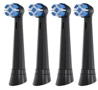 Zahnbürsten für Oral-b iO, 4 Stück, schwarz - kompatibel mit Oral-b iO Gentle Care