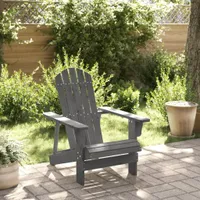 Židle Adirondack šedá 69x85x90,5 cm masivní jedlové dřevo