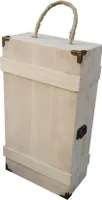 UNUS® Weinflaschen Box Holz mit Deckel Weinkiste Weinbox Holzkiste 2 Flaschen